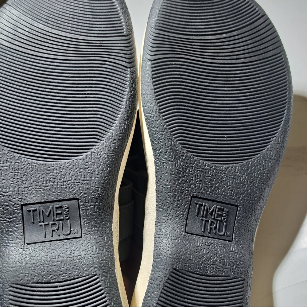 Time And Tru Women's Black Synthetic Thong Slip On Sandals Size 8 - Picture 3 of 5